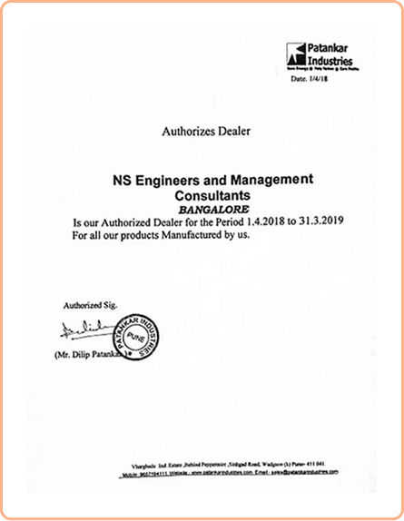Patankar certificate